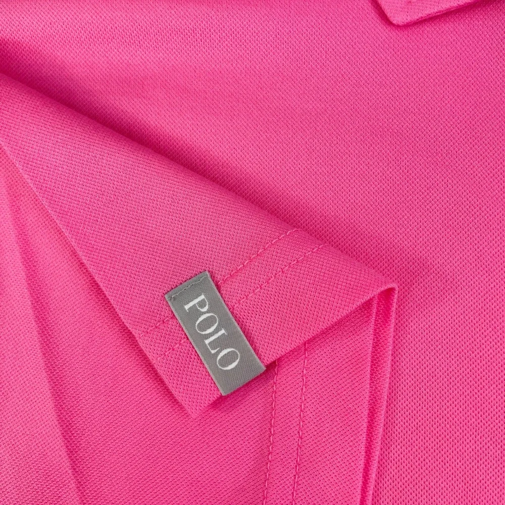 Ralph Lauren Mens Pro Fit Polo Shirt Pink Short Sleeve Performance Large NWOT